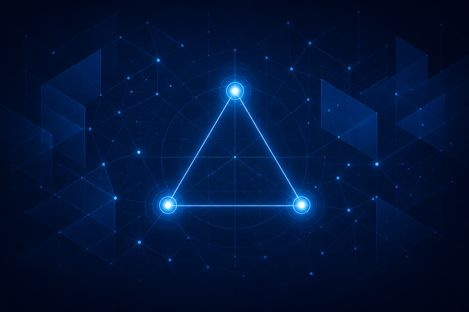 Abstract triangulated network connecting business systems
